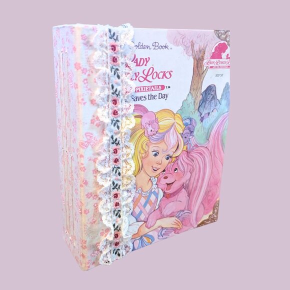 Lady LovelyLocks & The Pixietails Altered Little Golden Book Journal Scrapbook - Picture 1 of 5